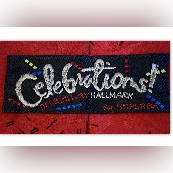 Mens HALLOWEEN DRACULA Silk Tie~Celebrations by Hallmark For Superba~Ex Cond~58” - Picture 8 of 13